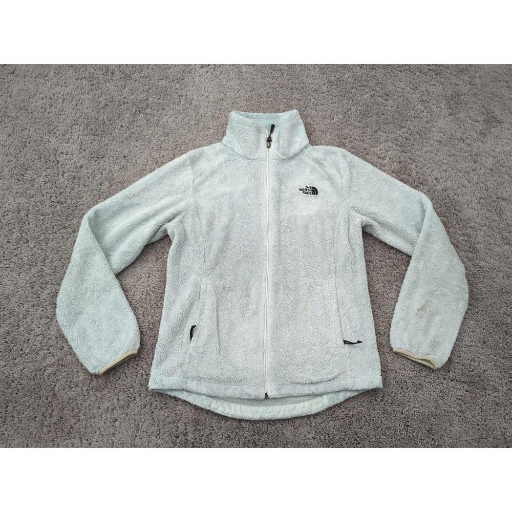 The North Face Osito‎ Jacket Womens Small Blue Zip Up Pockets Logo Fleece